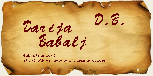 Darija Babalj vizit kartica